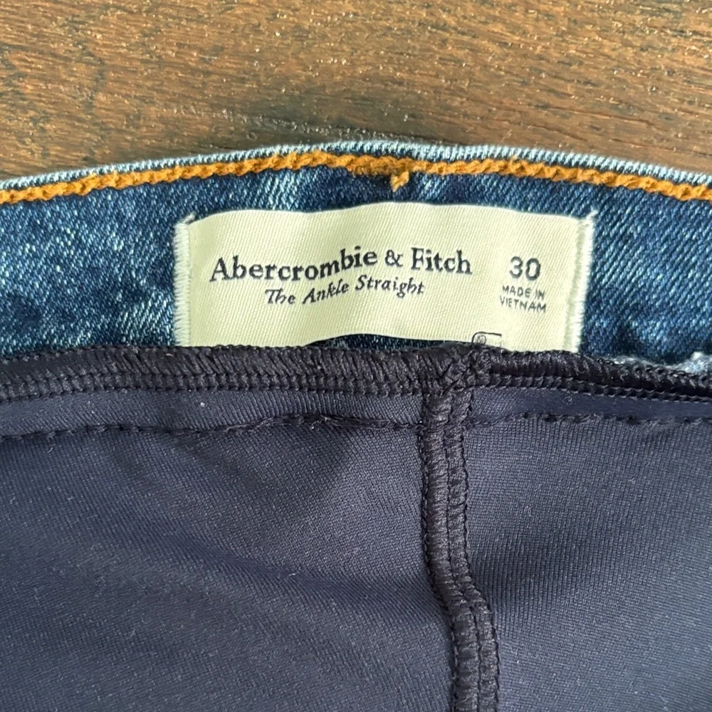 Abercrombie The Ankle Straight Maternity Jeans Dark wash - Picture 4 of 6